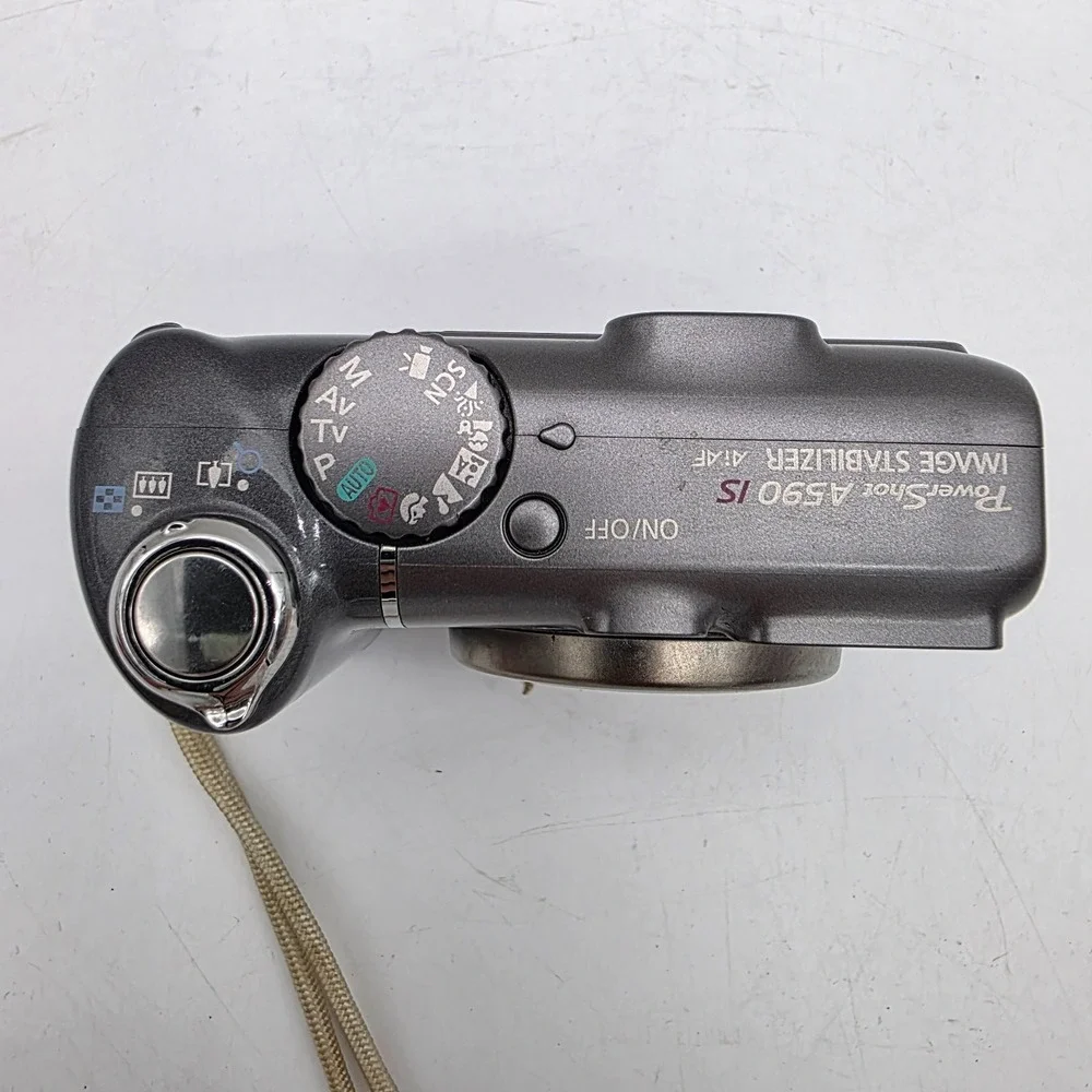 Canon PowerShot A590 IS 8.0MP Digital Camera Tested Fully Functional Grey 32MB